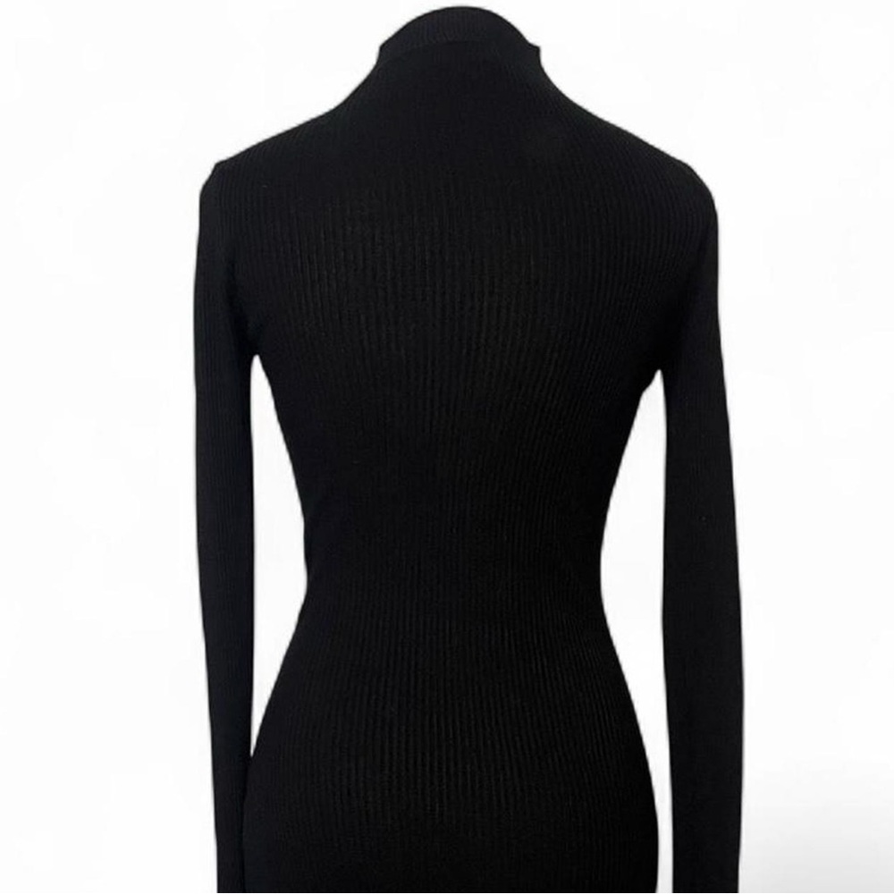 Derek Heart Black Long Sleeve Bodycon Dress Size Medium - Picture 6 of 7